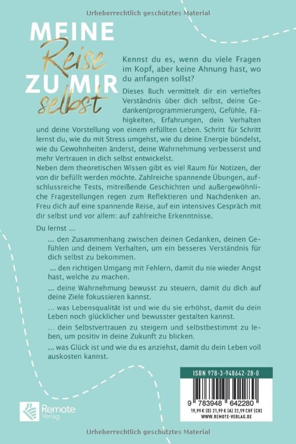 "Meine Reise zu mir selbst" Rückseite